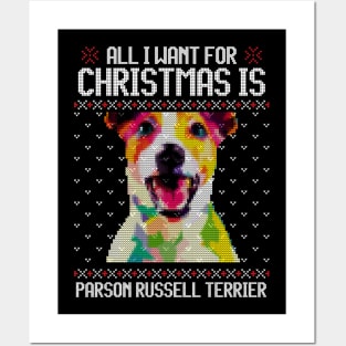 All I Want for Christmas is Parson Russell Terrier - Christmas Gift for Dog Lover Posters and Art